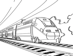 Página para Colorir Página para Colorir de Trem