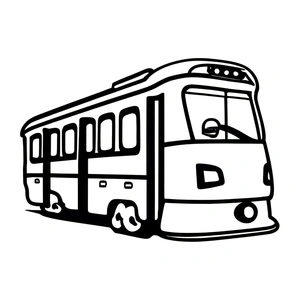 Página para Colorir Página para Colorir de Bonde para Imprimir