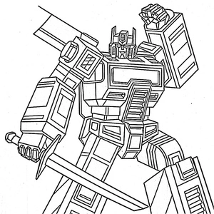 Página para Colorir Robô Transformers Legal