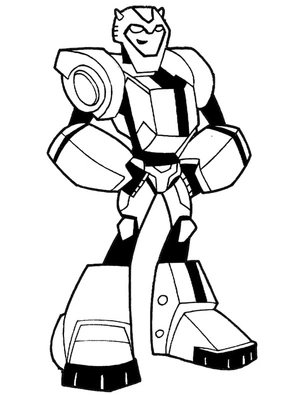 Página para Colorir Robô Transformador Bumblebee Animado