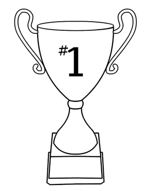 Página para Colorir Troféu Incrível