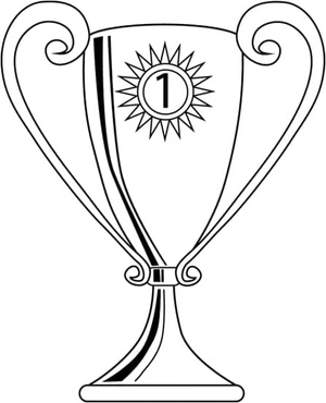 Página para Colorir Troféu de Primeiro Lugar