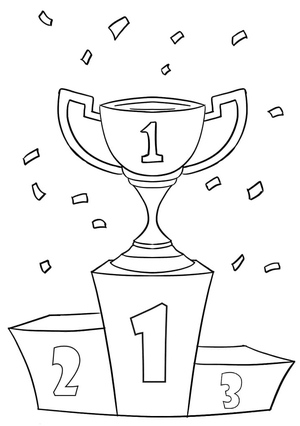Página para Colorir de Troféu para Imprimir Grátis