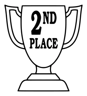 Página para Colorir Troféu de Segundo Lugar