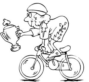 Página para Colorir Troféu de Ciclismo