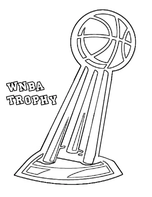 Página para Colorir Troféu do Campeonato da WNBA