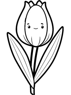 Página para Colorir Tulipa Encantadora