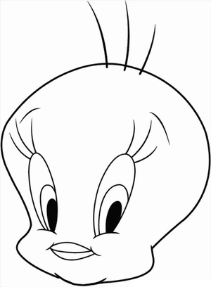 Página para Colorir Rosto do Piu-Piu