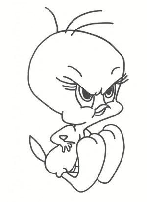 Página para Colorir Piu-Piu Furioso