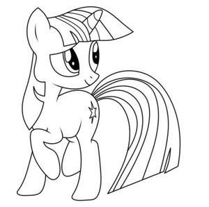Página para Colorir Twilight Sparkle Simples
