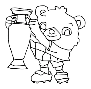 Página para Colorir Mascote da Euro 2024