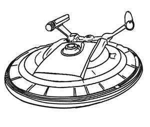 Página para Colorir Nave Espacial Alienígena