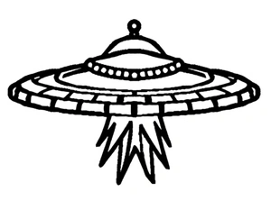Página para Colorir Imagem de um OVNI Voador