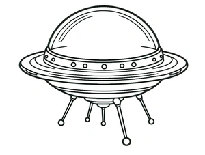 Página para Colorir UFO Incrível