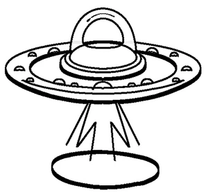 Página para Colorir Nave espacial para imprimir