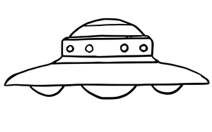 Página para Colorir Nave Espacial Simples