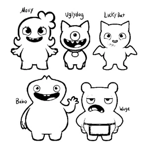 Página para Colorir Página de Colorir Uglydolls para Crianças
