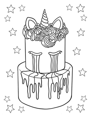 Bolo de Unicórnio com Lágrimas