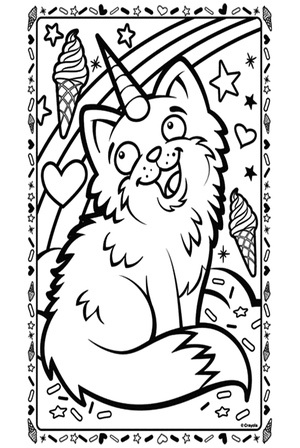 Um Unicórnio Felino Feliz