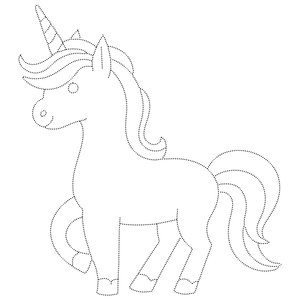 Página para Colorir de Unicórnio para Imprimir