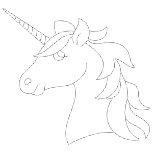 Página para Traçar Unicórnio para Imprimir