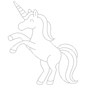 Folha de Atividade de Traçado de Unicórnio