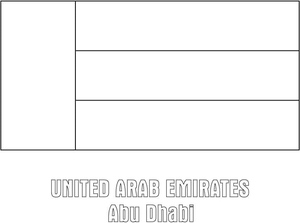 Página para Colorir da Bandeira dos Emirados Árabes Unidos