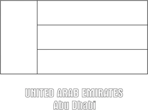 Página para Colorir Página para Colorir da Bandeira dos Emirados Árabes Unidos