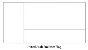 Página para Colorir Imagem da Bandeira dos Emirados Árabes Unidos