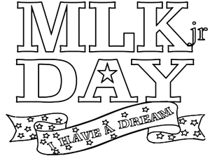 Página para Colorir Dia de Martin Luther King Jr. - Página para Colorir