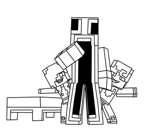 Página para Colorir Minecraft Liberado