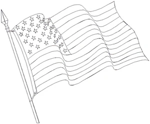 Página para Colorir Página para Colorir da Bandeira Americana Grátis para Imprimir