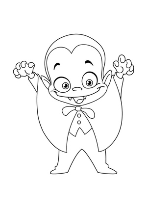 Um Pequeno Vampiro Mostra Seus Caninos