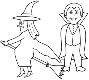 Uma Bruxa na Vassoura e um Vampiro