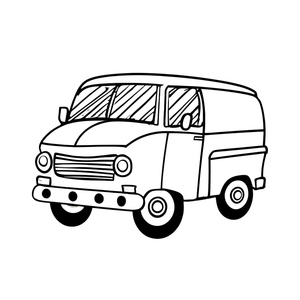 Página para Colorir de Van para Imprimir