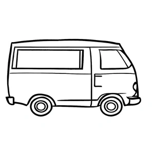 Página para Colorir Desenho para Colorir de Van para Imprimir