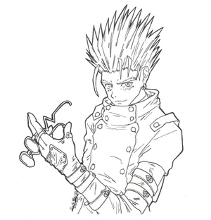 Página para Colorir Adorável Vash