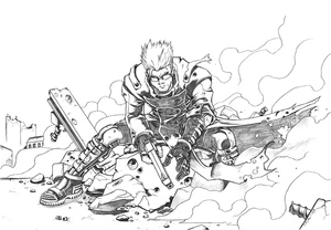 Página para Colorir Vash, o Decisor