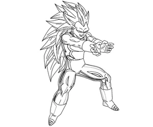 Página para Colorir Vegeta Magnífico