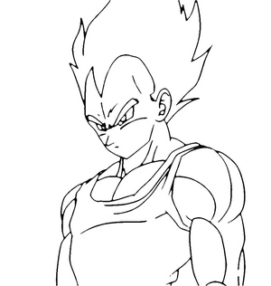 Página para Colorir Foto do Vegeta