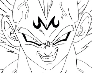 Página para Colorir Vegeta Sinistro