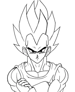Página para Colorir Página para Colorir do Vegeta