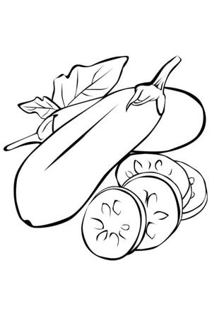 Página para Colorir Abobrinha Picante