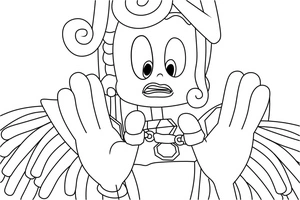 Página para Colorir Troll Velvet 3