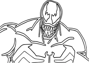 Página para Colorir Página para colorir do Venom para imprimir para crianças