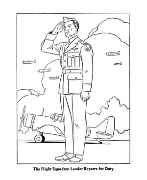 Página para Colorir Imagem para o Dia dos Veteranos