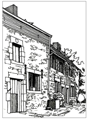 Página para Colorir Vila Francesa