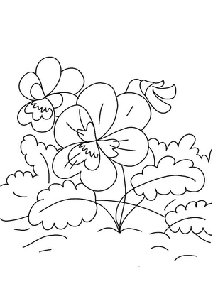 Flores Violetas Grátis Coloring Page