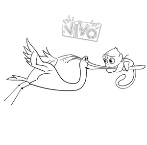 Página para Colorir Adorável Vivo com Amigo