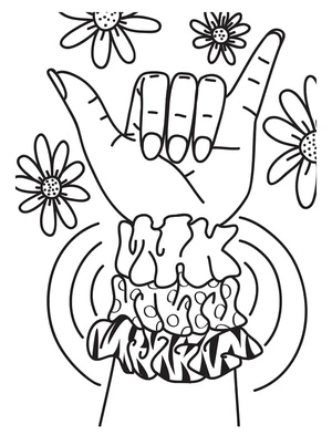 Página para Colorir Vibração Flores Vibrantes